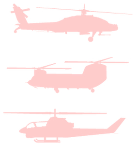 Vel Strijkletters Helicopters Flock Zacht Roze - afb. 2