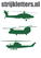Vel Strijkletters Helicopters Holografische Groen - afb. 1