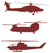 Vel Strijkletters Helicopters Holografische Rood - afb. 2