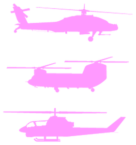 Vel Strijkletters Helicopters Flex Neon Roze - afb. 2