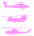 Vel Strijkletters Helicopters Flex Neon Roze - afb. 2