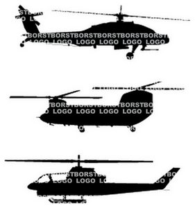 Vel Strijkletters Helicopters Flex BORSTLOGO - afb. 2