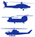 Vel Strijkletters Helicopters Glitter Royal Blue - afb. 2