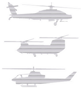 Vel Strijkletters Helicopters Glitter Rainbow White 488 - afb. 2