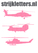 Vel Strijkletters Helicopters Glitter Medium Pink - afb. 1