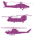 Vel Strijkletters Helicopters Glitter Lavender - afb. 2