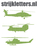Vel Strijkletters Helicopters Glitter Light Green - afb. 1