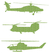 Vel Strijkletters Helicopters Glitter Light Green - afb. 2