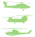 Vel Strijkletters Helicopters Glitter Neon Groen Glitter - afb. 2