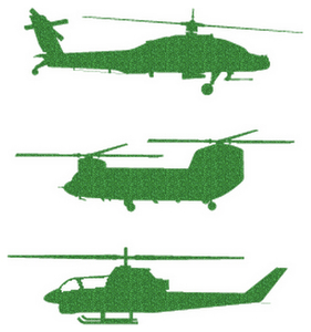 Vel Strijkletters Helicopters Glitter Green Glitter 455 - afb. 2
