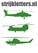 Vel Strijkletters Helicopters Glitter Green Glitter 455 - afb. 1