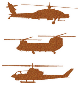 Vel Strijkletters Helicopters Glitter Copper 426 - afb. 2