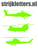 Vel Strijkletters Helicopters Metallics Lime Metallic - afb. 1