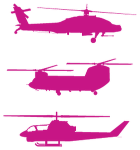Vel Strijkletters Helicopters Flex Framboos - afb. 2