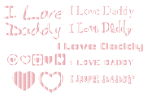 Vel Strijkletters I Love Daddy Mirror Roze - afb. 2