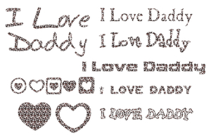 Vel Strijkletters I Love Daddy Design Luipaard - afb. 2