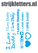 Vel Strijkletters I Love Daddy Polyester Ondergrond Blauw - afb. 1