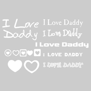 Vel Strijkletters I Love Daddy Flex Wit - afb. 2