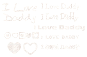 Vel Strijkletters I Love Daddy Glitter White Glitter 444 - afb. 2