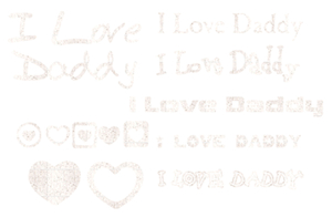 Vel Strijkletters I Love Daddy Glitter Wit - afb. 2
