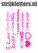 Vel Strijkletters I Love Daddy Glow in the Dark Roze - afb. 1