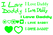 Vel Strijkletters I Love Daddy Glow in the Dark Groen - afb. 2