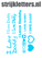 Vel Strijkletters I Love Daddy Glow in the Dark Blauw - afb. 1