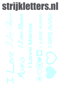 Vel Strijkletters I Love Mama Flex Baby Blauw - afb. 1