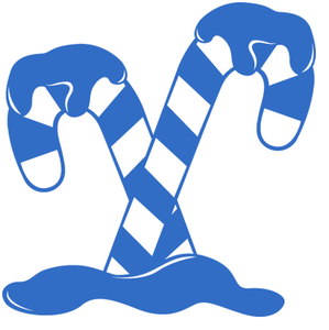 Vel Strijkletters Kerst Candy Cane Flex Helderblauw - afb. 2