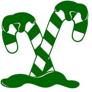 Vel Strijkletters Kerst Candy Cane Flex Midden Groen - afb. 2