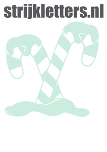 Vel Strijkletters Kerst Candy Cane Flex Pastel Groen - afb. 1