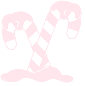 Vel Strijkletters Kerst Candy Cane Flex Pastel Roze - afb. 2