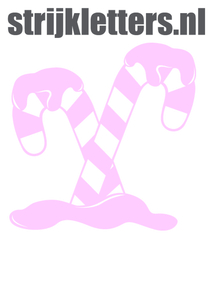 Vel Strijkletters Kerst Candy Cane Flex Baby Rose - afb. 1