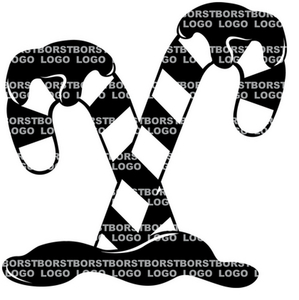 Vel Strijkletters Kerst Candy Cane Flex BORSTLOGO - afb. 2