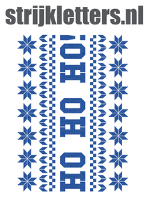 Vel Strijkletters Kerst Fair Isle Glitter Blauw - afb. 1