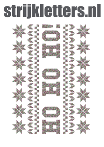 Vel Strijkletters Kerst Fair Isle Glitter Regenboog Multicolor 453 - afb. 1