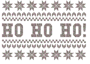 Vel Strijkletters Kerst Fair Isle Glitter Regenboog Multicolor 453 - afb. 2