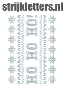 Vel Strijkletters Kerst Fair Isle Design Metaalpop - afb. 1