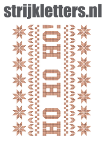 Vel Strijkletters Kerst Fair Isle Design Ruit Beige - afb. 1