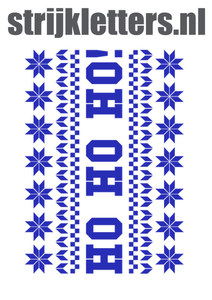 Vel Strijkletters Kerst Fair Isle Flex Middel Blauw - afb. 1