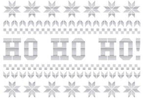 Vel Strijkletters Kerst Fair Isle Glitter Rainbow White 488 - afb. 2