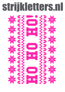 Vel Strijkletters Kerst Fair Isle Glow in the Dark Roze - afb. 1