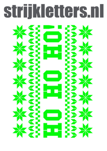 Vel Strijkletters Kerst Fair Isle Glow in the Dark Groen - afb. 1