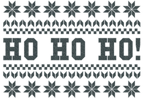 Vel Strijkletters Kerst Fair Isle Glitter Grey Glitter 459 - afb. 2