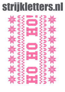 Vel Strijkletters Kerst Fair Isle Glitter Neon Pink Glitter 448 - afb. 1