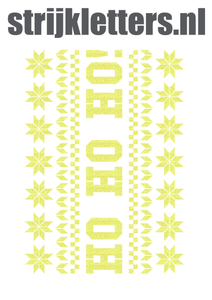 Vel Strijkletters Kerst Fair Isle Glitter Neon Yellow Glitter 446 - afb. 1