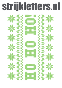 Vel Strijkletters Kerst Fair Isle Glitter Neon Green Glitter 447 - afb. 1