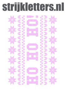 Vel Strijkletters Kerst Fair Isle Glitter Neon Purple 480 - afb. 1
