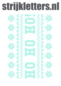 Vel Strijkletters Kerst Fair Isle Glitter Neon Bleu Glitter 480 - afb. 1