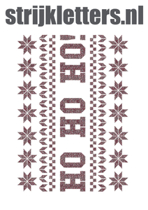 Vel Strijkletters Kerst Fair Isle Glitter Rose Gold Glitter 486 - afb. 1